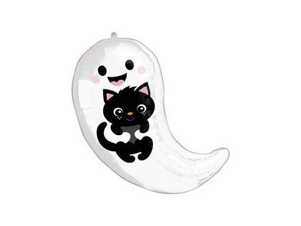 szellem fekete cicaval ghost kitty cuties folia folia lufi halloween re n4195101