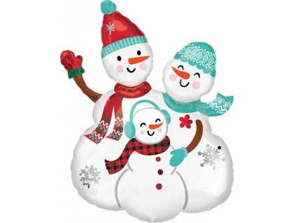 anagram mylar foil snowman family 31 balloon 15048389197913