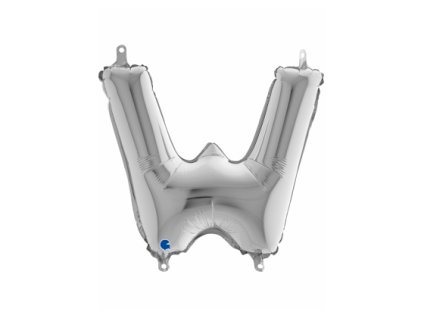 pismeno W male strieborne 420x420