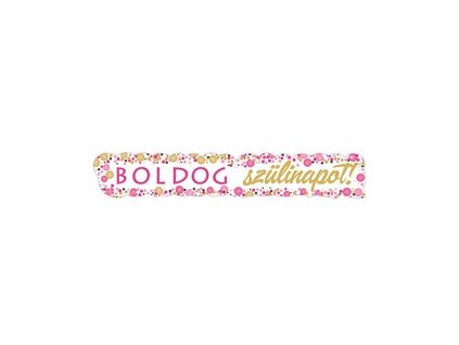 boldog szulinapot rozsaszin pasztell konfettis banner 148 cm x 27 cm mb29416