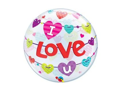 22 inch es i love u banner hearts szerelmes bubble lufi q46047