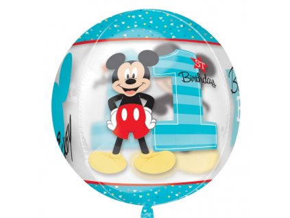 Balonkova bublina Orbz Mickey Mouse 1th Birthday 303434601