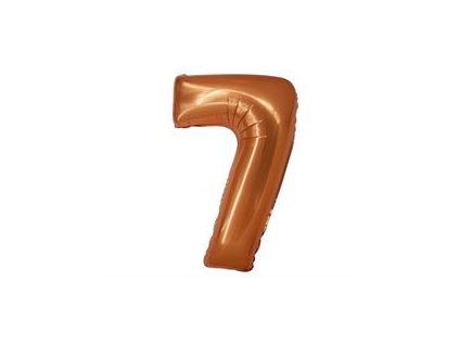 balon foliowy cyfra 7 miedziana