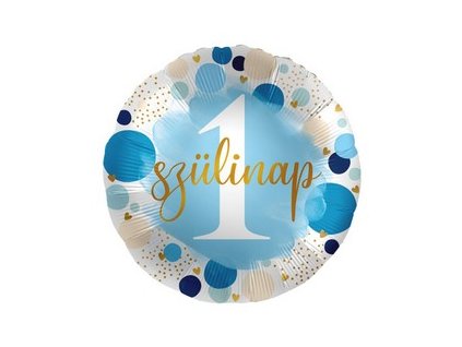elso szulinap feliratu kek heliumos folia lufi 43 cm mpr 71026