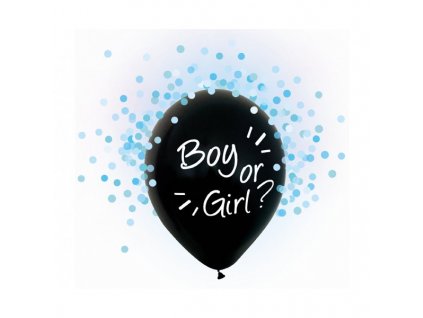 balony boy or girl konfetti niebieskie 12cali 30cm 4szt
