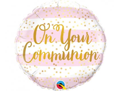 balon foliowy 18 cali ql rnd on your communion ro