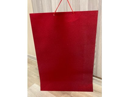 Darčeková taška z lesklého papiera červená
