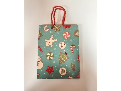 Darčeková taška vianočná 23x18 cm - 9.