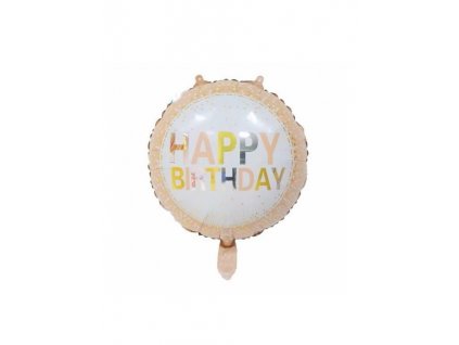 18" Fóliový balón "Happy Birthday" rose gold