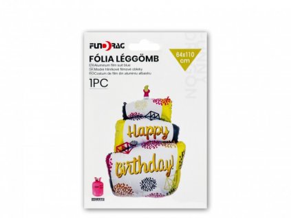 Lufi folia Happy Birthday torta 64x110cm 614322 LB06220001