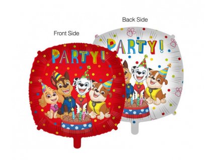 17" Fóliový balón" Paw Patrol- Party" - dual side