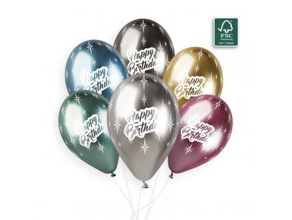 100 fsc certified nrl balloons shiny sparkling happy birthday