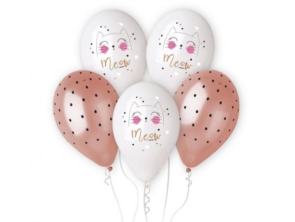 11" Latexový balón Cat - 5ks