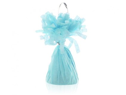 Ťažítko na balóny so strapcom - light blue