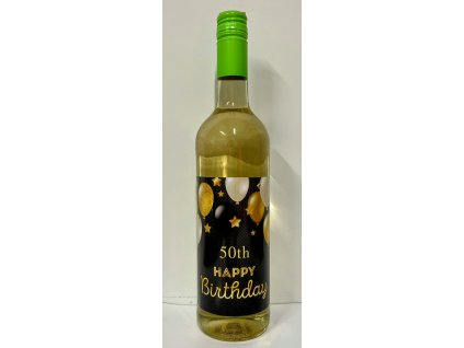 Biele víno "Happy Birthday 50"