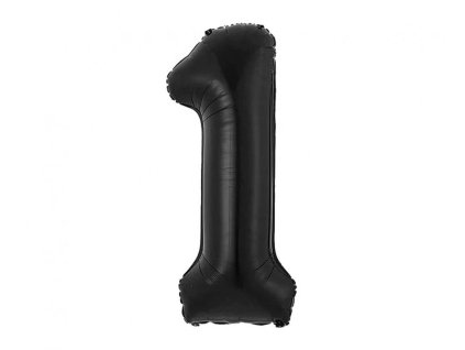 34" Fóliový balón Číslo "1" Matt Black