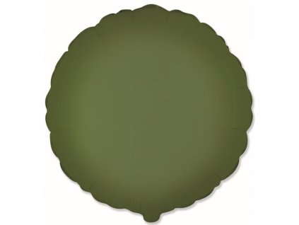 18" Fóliový balón kruh - olive green matte