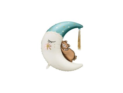 foliovy supershape balon medvedik na mesiaci chlapec