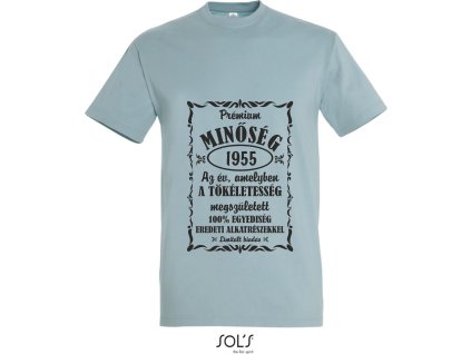 Pánske tričko s maďarským nápisom " Prémium minőség...1955"
