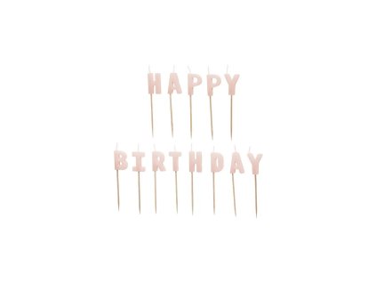 sviecky happy birthday svetlo ruzove