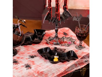 Podnos „Halloween netopiere – sušienky & snacky“ – 18,5 × 28,5 cm