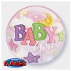 22" Balón Baby Girl Moon and Stars  Bubble