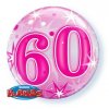 22" Balón 60 Pink Starburst Sparkle Bubble