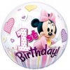 22" Balón Disney Bubbles Minnie Mouse 1st bday