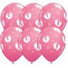 11" Latexový balón Baby Footprints and Hearts Rose