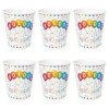 boldog szulinapot feliratu streamers parti papir pohar 250 ml 6 db os m25883