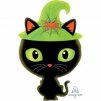 halloween party supplies shaped balloons junior xl black kitty cat