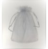 Organzový sáčok strieborný - 22x16cm