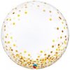 24 inch es arany konfetti pottyos mintas deco bubble lufi q89727