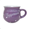 Hrnček „A legdrágább nagymama“ – fialový s bodkami
