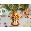 Vianočná ozdoba – medovníkový anjelik (8 cm)