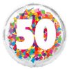 50 es szamos bright confetti szulinapi folia lufi p85864