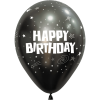 Sempertex Ballons Happy Birthday Galaxy Silk Midnight Grey 30cm