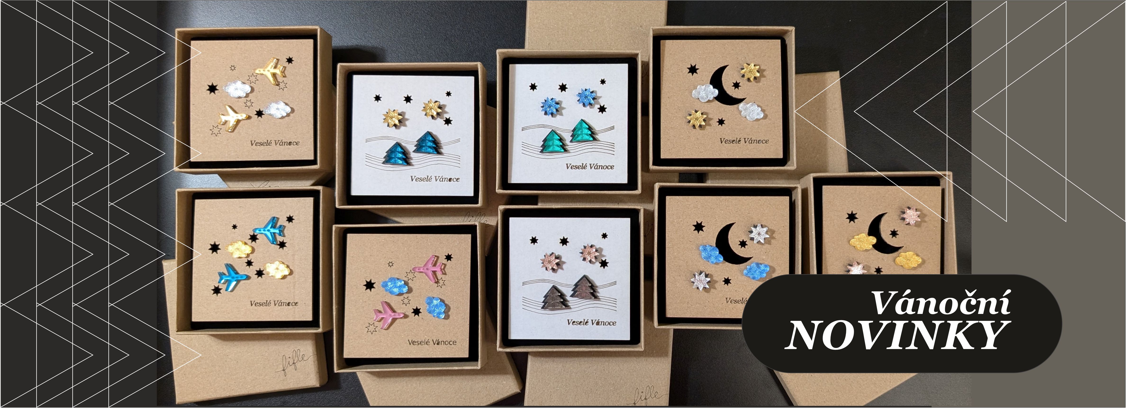 vánoční sada náušnic