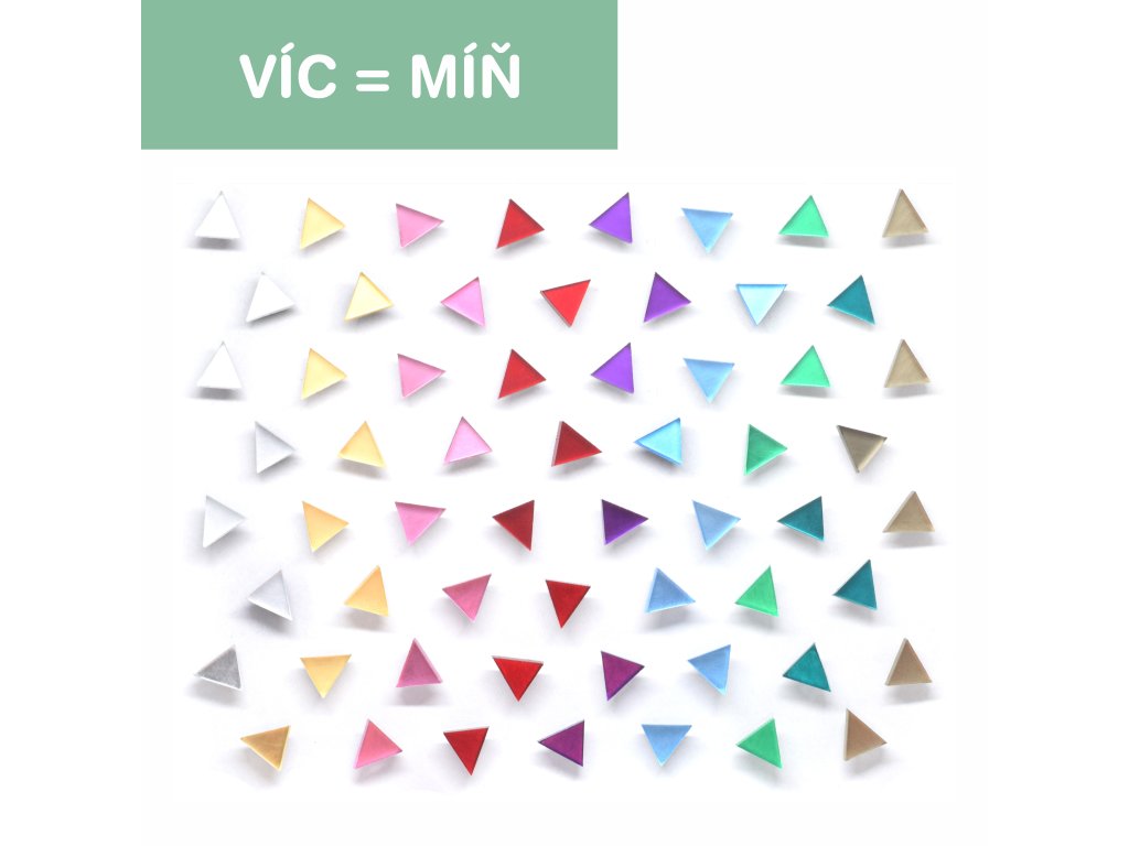 Drobné, barevné basic náušnice pro každou příležitost trojúhelníky