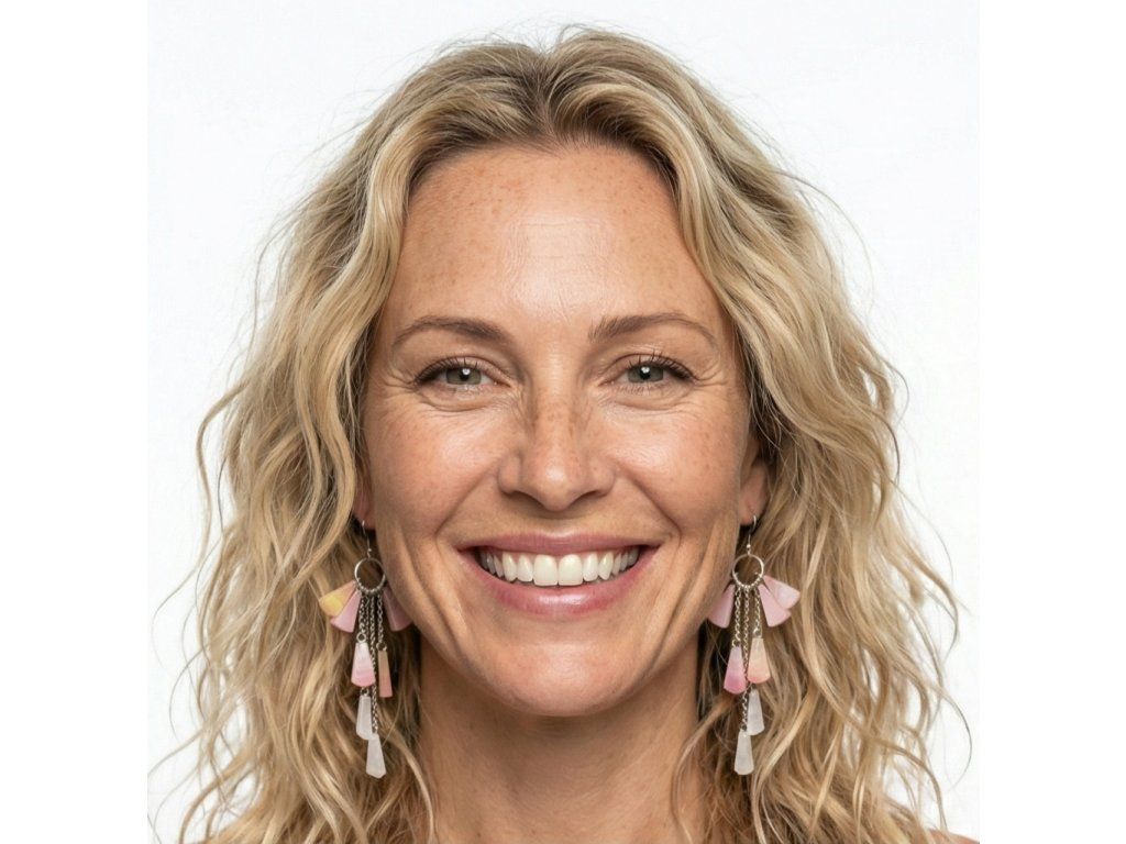 sorbet Boho swarm / růžové visací náušnice