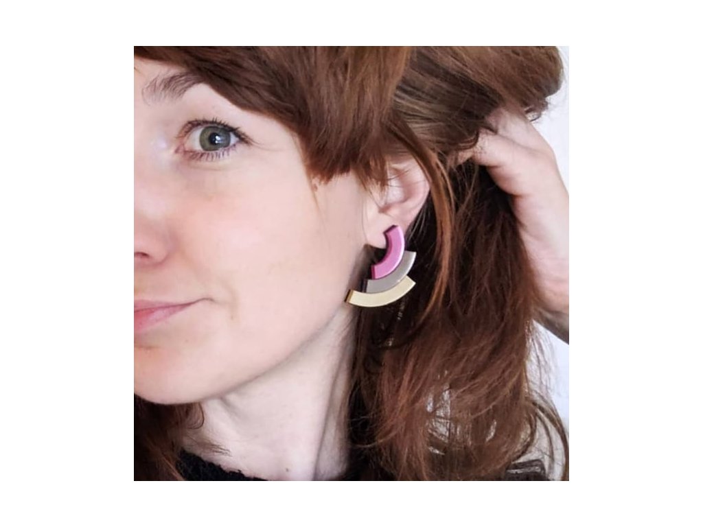 designové ručně vyrobené originální náušnice české výroby na ples