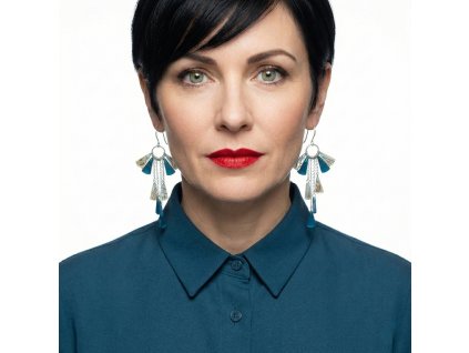 visací Boho náušnice na párty, ples, festivalové náušnice