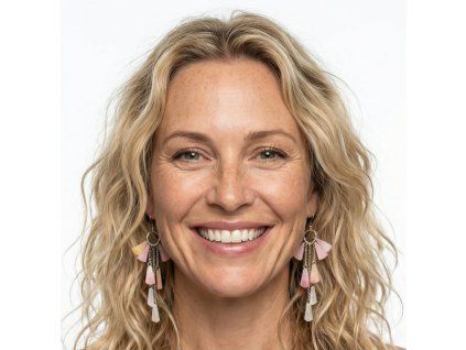 sorbet Boho swarm / růžové visací náušnice