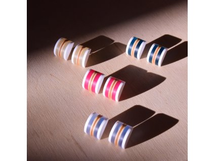 ručně vyrobené originální designové náušnice půlkruhy