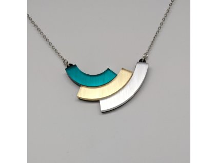 Rainbow - Teal / náhrdelník