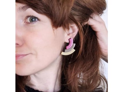 designové ručně vyrobené originální náušnice české výroby na ples