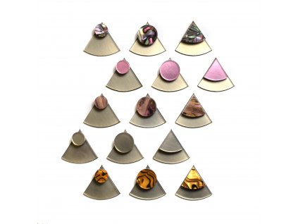 variabilní designové originální záušnice metalické