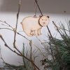 designové vánoční ozdoby zvířátka ze dřeva