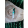 Skleněný pilník - zdobený - tyrkysový