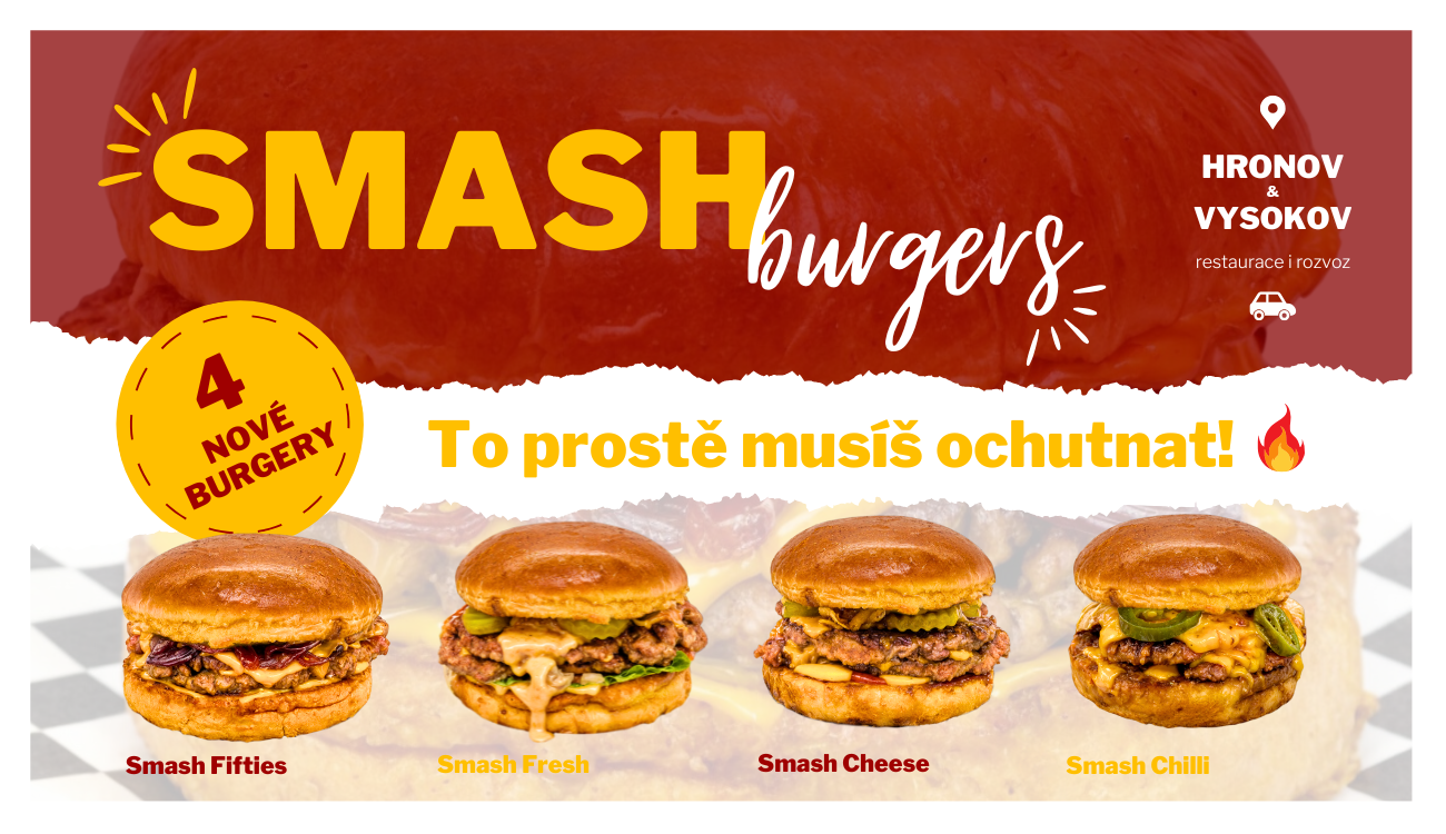Fifties Smash Burgers | Hronov a Vysokov